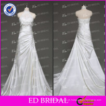 ED Bridal.A-line Lace Applique Tribunal Trem Real vestido de noiva vestido de noiva Beading